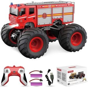 Remote Control Car, RC Fire Truck for Kids, Monster Truck Toy 2.4GHz 1:18 S